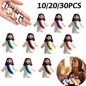 Mini Jesus Statue Set Dekor Ostern Cartoon Jesus Spielzeug Festliche Party Szene Dekor Zimmer Tabletop figuren