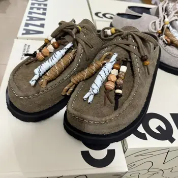 Frauen Männer Clogs Kuh Wildleder Leder Slip auf Pantoletten Hausschuhe Sommer Slip auf Wohnungen Männlich