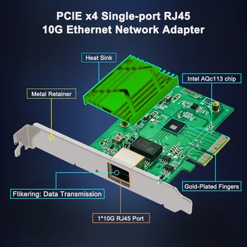 Ethernet-Netzwerkadapter für Server mit Ports und Unterstützung für 5G 2.5G Multi-Rate