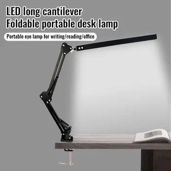 LED-Schreibtischlampe mit Klemme, 5/10 W, verstellbarer Schwenkarm, 3 Beleuchtungsmodi, 10 Helligkeitsstufen