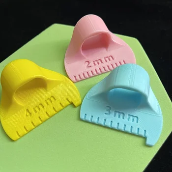 2/3/4 mm einfaches Hand-Nähschablonen-Werkzeug, Zubehör für Nähen, Verriegelungsschablonen, Stoff (3 Stück)