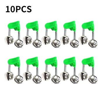 Angeln Biss Alarme Angelrute Glocken Spitze Clip Glocken Ring Grün ABS Angeln Zubehör Outdoor Pole Fisch