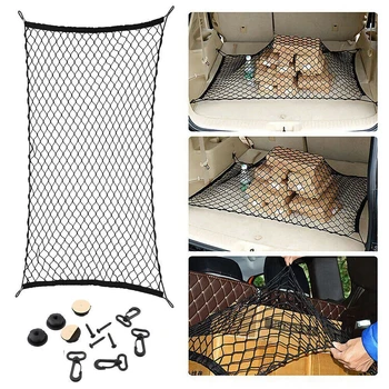Universelles großes Auto-Gepäcknetz, Nylon, elastisches Netz, für Gepäck, Fracht, Aufbewahrung, Pickup