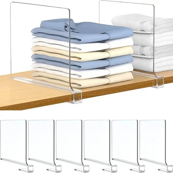 Transparentes Schrankregal für Kleiderschrank-Organizer, Stoffteiler, Schrank, Bücherregal, Teiler, Schallwand