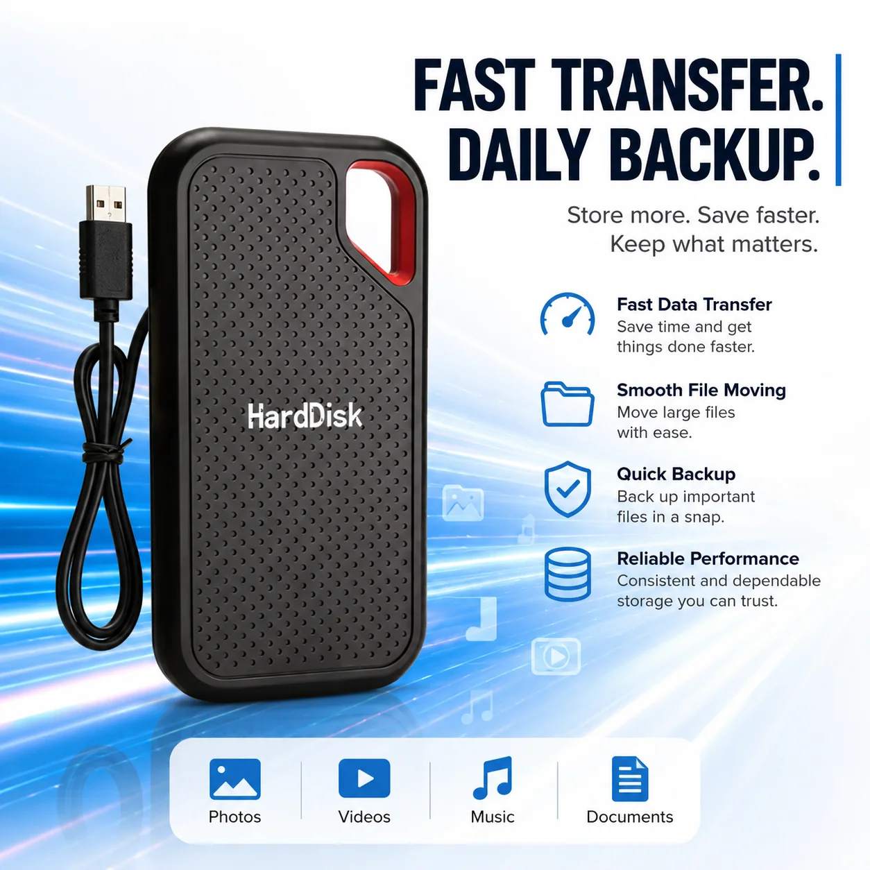 Handliche Tragbare Externe Festplatte 1TB 2TB Externes – Bild 2