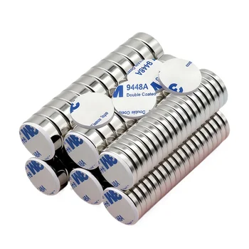 Neodym-Magnete mit Doppelseitigem Starkem Klebstoff Runde Magnete für Kühlschrank, Basteln, Whiteboard, Küche