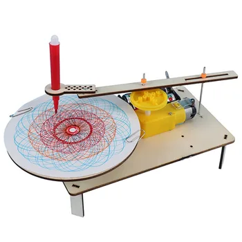 DIY Kreativer elektrischer Plotter aus Holz Zeichenroboter STEM Kindermodell Automatische Malerei Wissenschaft