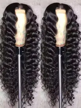 13x6 Lace-Front-Perücken aus Echthaar, 40-42 Zoll, HD Loose Deep Wave, brasilianische Locken, Wasserwellen