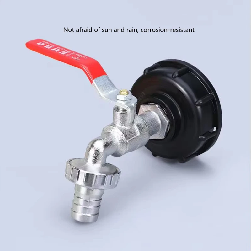 1PC Langlebig IBC Tank Wasserhahn Adapter S60 * 6 Grob – Bild 5