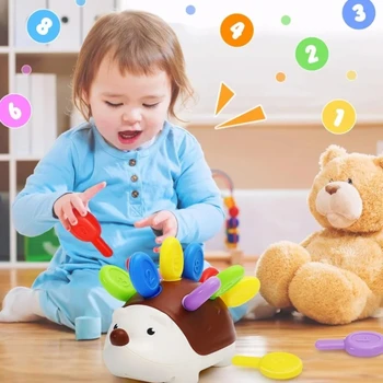 Sensorisches Igelspielzeug für Kleinkinder, Montessori-Feinmotorikspielzeug, Baby-Vorschulkinder