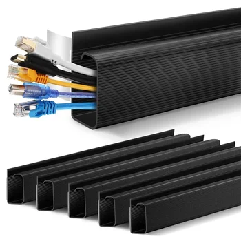 40 cm PVC-Schreibtischkabelablage, Kabelmanagement unter dem Schreibtisch, Kanalkabel, Raceway, Kabelversteck