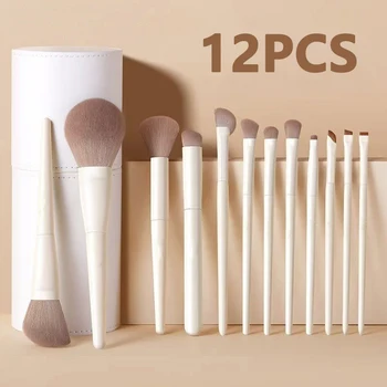 Make-up-Pinsel-Set für Foundation, Concealer, Puder, Lidschatten, Rouge, Kabuki-Pinsel (12 Stück)