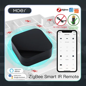 MOES Tuya ZigBee Smart IR-Fernbedienung Universelle Infrarot-Fernbedienung für Smart Home funktioniert
