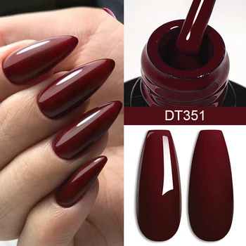 MEET ACROSS 7 ml weinroter Gel-Nagellack, langlebig, Gel-Nagelzubehör im französischen Stil für Maniküre