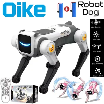 RC Mechanischer Hund Intelligenter KI-RC-Roboterhund Sprachsteuerung Programmierbarer Singender Tanzender