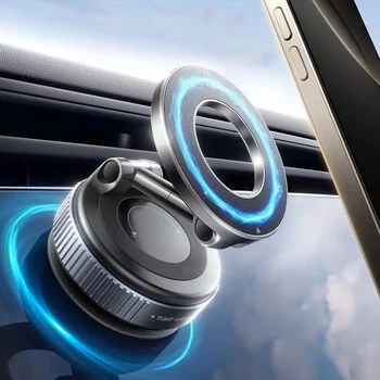 Magnetische Auto-Handyhalterung mit Vakuum-Saugfuss, faltbar