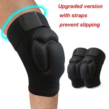 1 paar Verdickt schutz Männer Sport Kneepad Elastische Knie Pads Unterstützung Fitness Getriebe Basketball