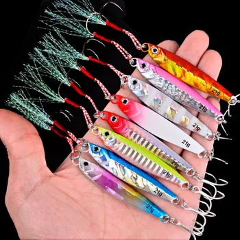 Metall Jig Angeln locken Set 7g 10g 14g 21g 28g 40g Sea Shore Casting Jigging lockt Jigs Löffel Salzwasser