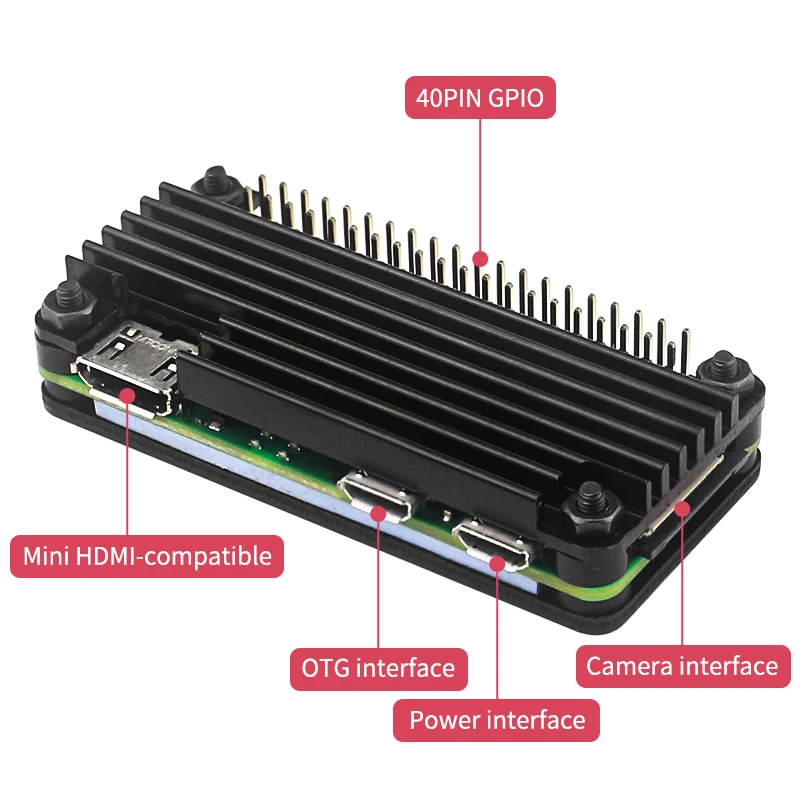 Raspberry Pi Zero 2 W Aluminium-Kühlgehäuse, gepanzertes – Bild 3