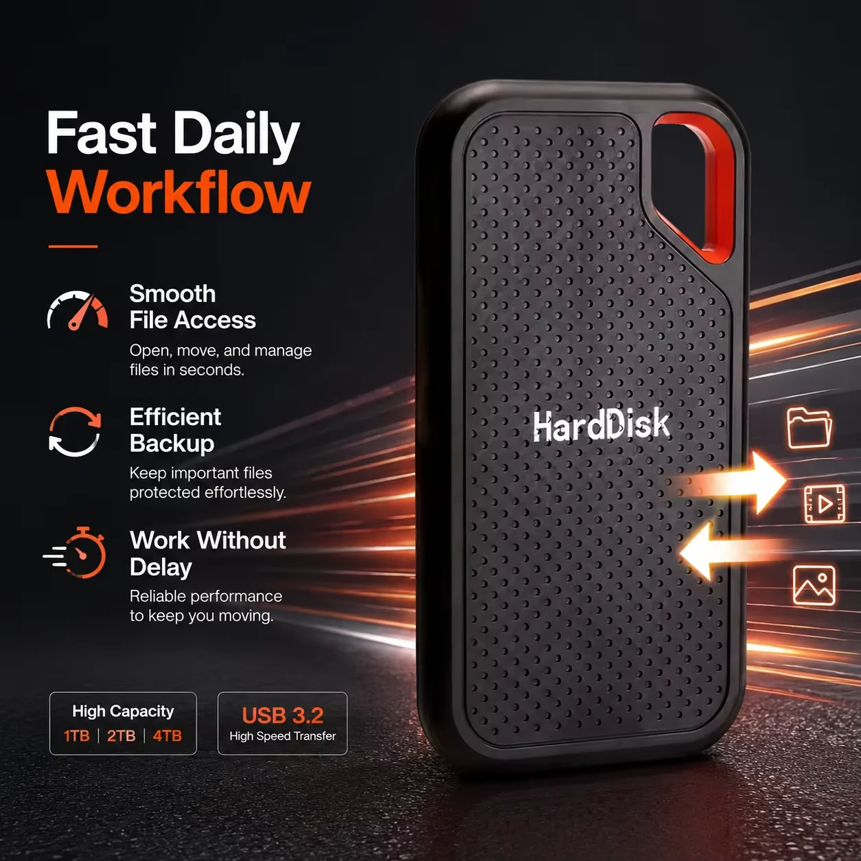 1TB Externe Festplatte 2TB Tragbare SSD USB-C Schneller – Bild 2