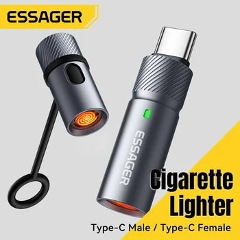 Essager TypeC Mini-Zigarettenanzünder, Wolframdraht, bläst sich und energiesparend, ohne Aufladen, kann am