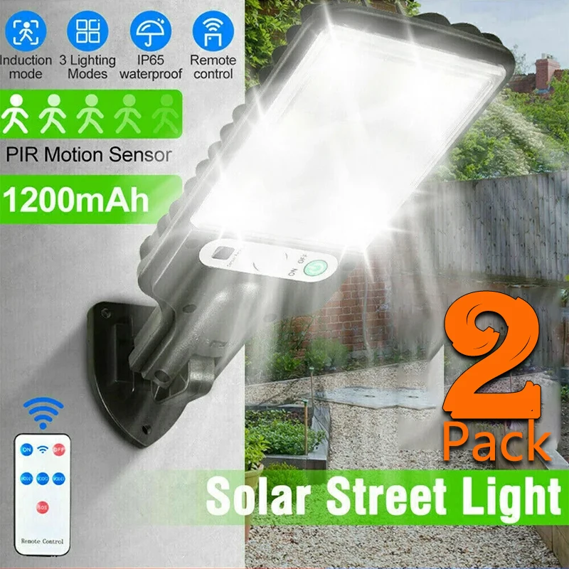 Solar-Straßenlaternen, Solar-Außenlampe mit 3-Lichtmodi