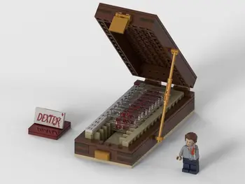 MOC 194-teilige Dexter Morgans Trophäenbox - Perfektes Geburtstagsparty-Favorit, DIY-Bausteine für Kinder