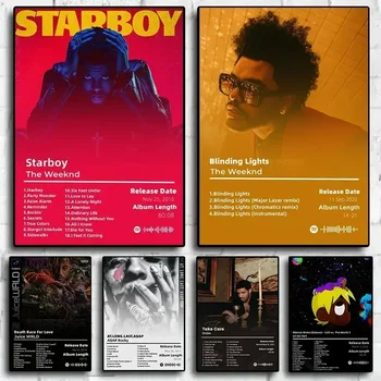 Leinwand Malerei Poster Musik Hit Alben Promi Hip Hop Poster K-anye West Weekend Wand Kunst r Wohnzimmer