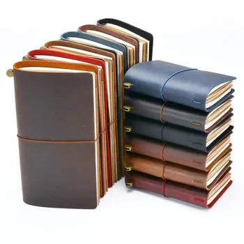 Moterm 100% Echtes Leder Notebook Handgemachte Vintage Rindsleder Tagebuch Journal Sketch Planer TN Reise