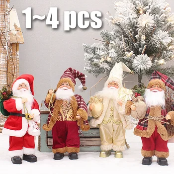 2026 Weihnachtsdekoration für Zuhause Weihnachtsmann Plüschpuppe 30cm Navidad Party Deko Weihnachtsschmuck