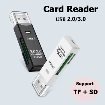TF+SD 2-in-1-Kartenleser USB 3.0/2.0 Hochgeschwindigkeits-Kartenleser für Tablet, Laptop, PC, Kamera