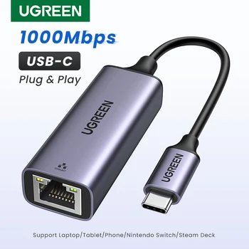 UGREEN USB C Ethernet Netzwerk Adapter USB zu RJ45 USB Ethernet Adapter für Laptop Macbook Samsung S20 USB