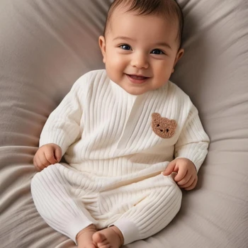 Herbst Baby Kleidung Body Ein Stück Jungen Mädchen Neugeborenen Strampler Einfarbig 100 Baumwolle 0-24 M