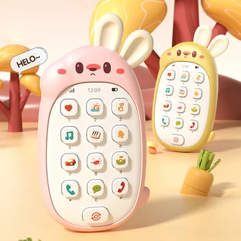 Kinder-Kaninchen-Spielzeug, Mobiltelefone, Baby-Kaupuzzle, multifunktionales Musiktelefon, männlich