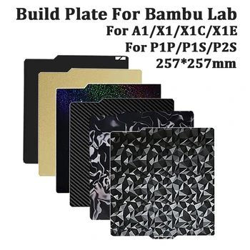 Bambu Lab P2S X1 P1S Carbon-Bauplatte A1 PEI-Platte, texturiert, doppelseitig, PEO PET-Bauplattengestell