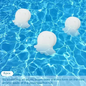 Schwimmen Pool Octopus Öl Absorbieren Filter Schwamm SPA Whirlpool Reinigung Werkzeug Aquarium Teich (6 Stück)