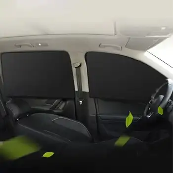 Auto-Seitenfenster-Sonnenschutz-Magnet, Sichtschutzvorhänge, UV-Reflexion, blendfrei (2 Stück)