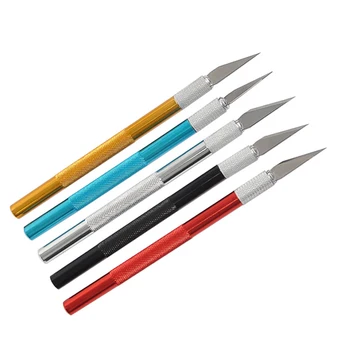 Metall Carving Skalpell Messer Werkzeuge Kit Anti-Slip Klingen Gravur Handwerk Messer Handy PCB DIY Hobby