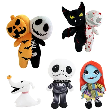 25 cm Cartoon Anime Halloween Der Albtraum Vor Weihnachten Horror Kürbis Skelett Verbund Plüsch Puppe