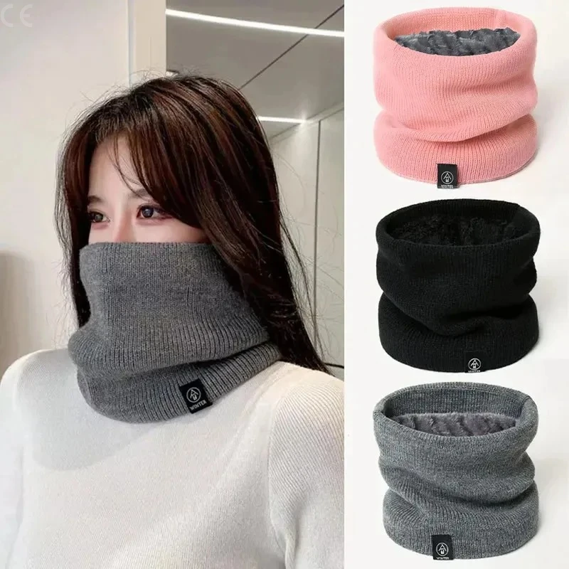 Mode Frauen Gestrickte Schal Solide Kaschmir Wie Winter Snood
