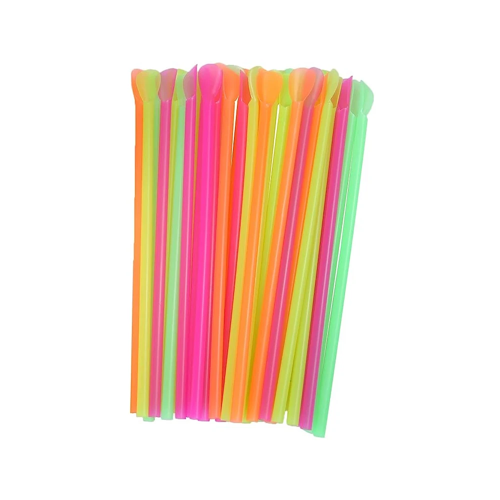 50-2000 Stück Löffel Strohhalme trinken Stroh Farbe Milch – Bild 6