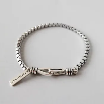 Geometrisches Armband aus 925er-Sterlingsilber, einfacher Charme, elegante Damen-Accessoires
