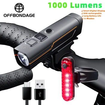Fahrrad Licht Wasserdichte Fahrrad Lampe Typ-C Lade MTB Rennrad Scheinwerfer Hohe Leichtigkeit Tag Sicherheit