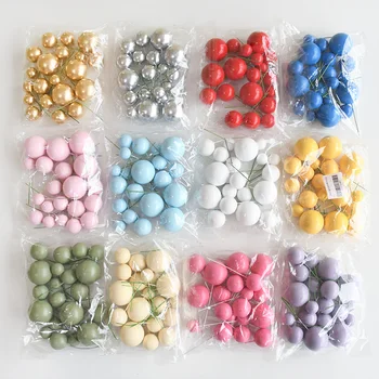 Bunte Kugeln Kuchen Topper Mini Luftballons Cupcake Einsatz Sticks für Hochzeit Geburtstag Party (20 Stück)