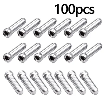 Fahrrad Brems Shifter Kabel Tipps Aluminium Bremsleitung Schaltwerk Shift Innendraht End Kappen (100 Stück)