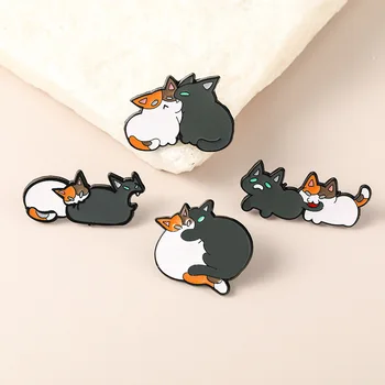 Lustige Katzenbrosche mit Katzenhintern-Motiv, Niedliche Emaille-Anstecknadeln, Kreatives Cartoon-Design