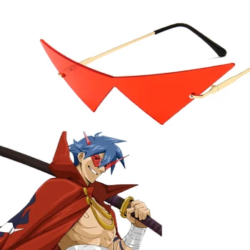 Anime Tengen Toppa Gurren-Lagann Kamina Brille Gothic Punk Cosplay Kostüm Sonnenbrille Zubehör Requisiten