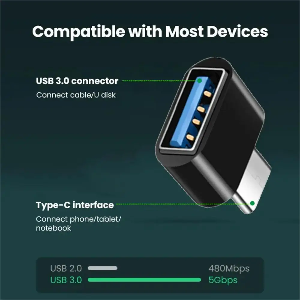 USB-C auf USB-A 3.0 OTG-Adapter, Mini – Bild 2