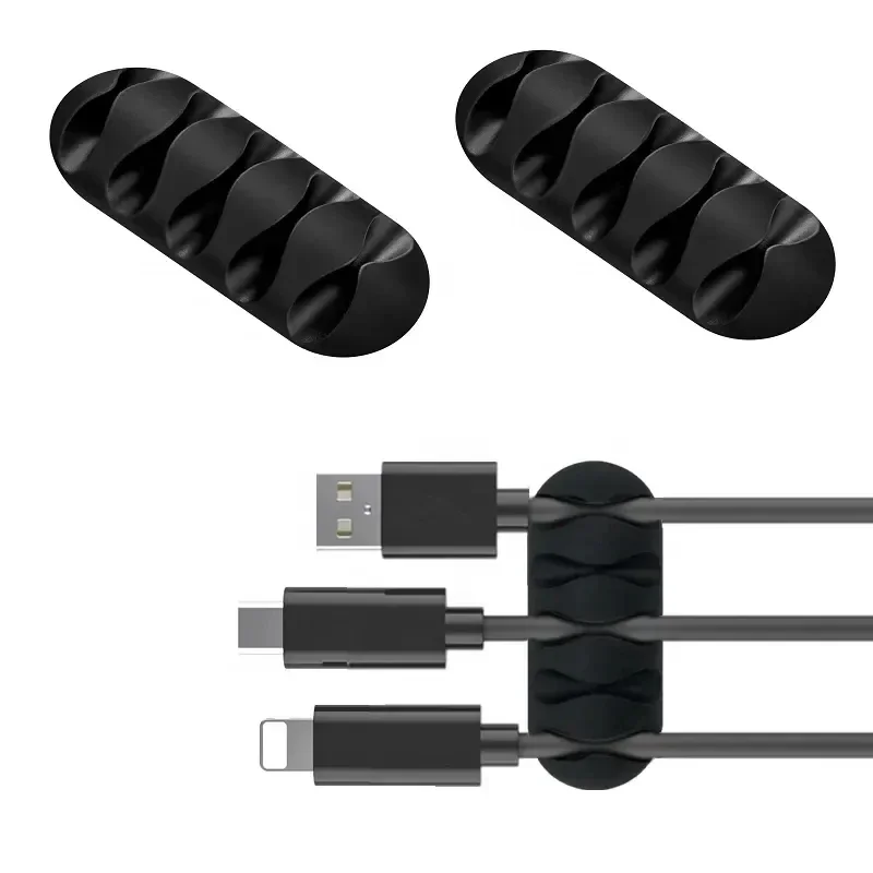 VIKEFON Kabel-Draht-Organizer, Silikon, USB-Kabelaufwicklung – Bild 3