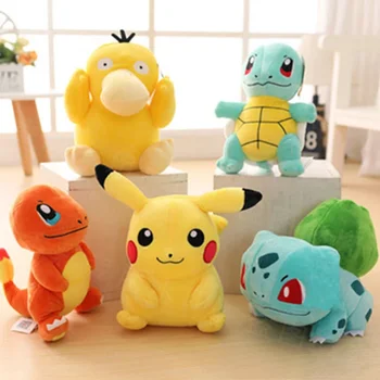 20CM Pokemon Plüsch Puppe Pikachu Stofftiere für Kinder Charmander Squirtle Bulbasaur Jigglypuff Eevee Snorlax